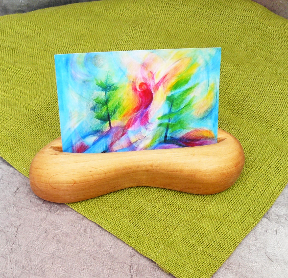 Holder. Waldorf Card Holders. Wooden Postcard Holder. Wood Etsy