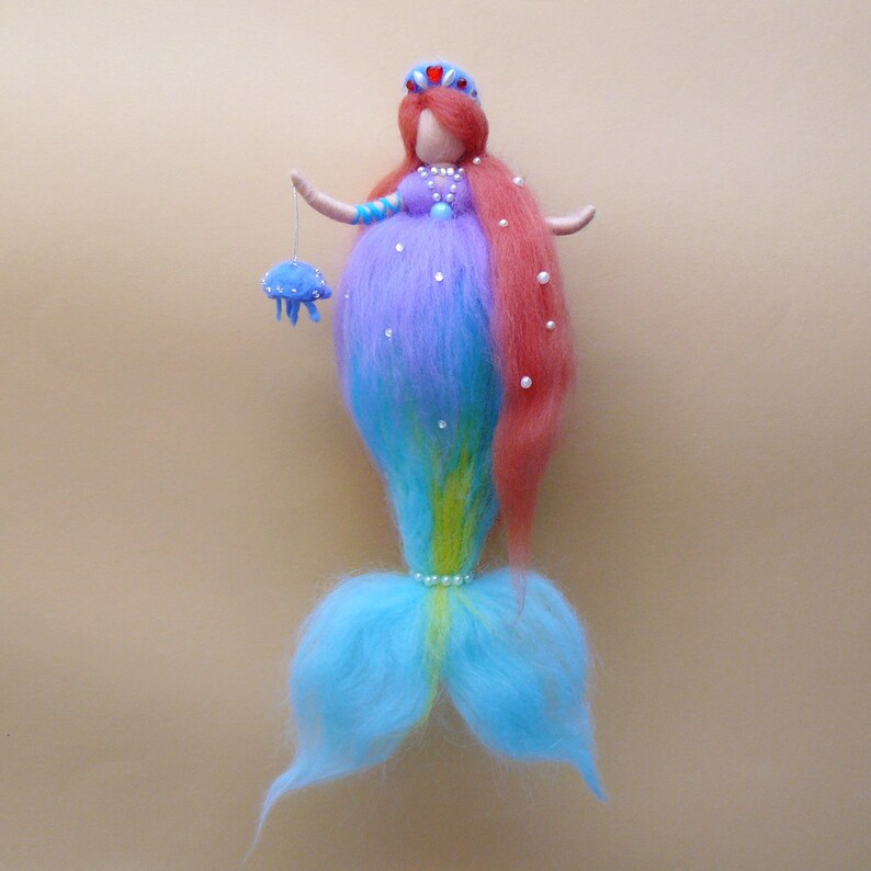 Mermaid Naiad Needle felting Mermaid Fairy Ornament Etsy