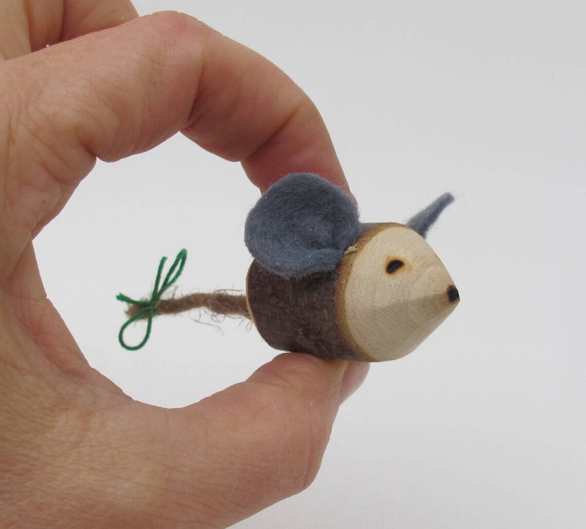 Cute mouse Wooden toys Mouse Waldorf toys Mouse miniature Etsy