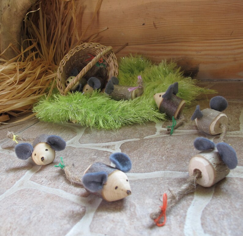 Cute mouse Wooden toys Mouse Waldorf toys Mouse miniature Etsy