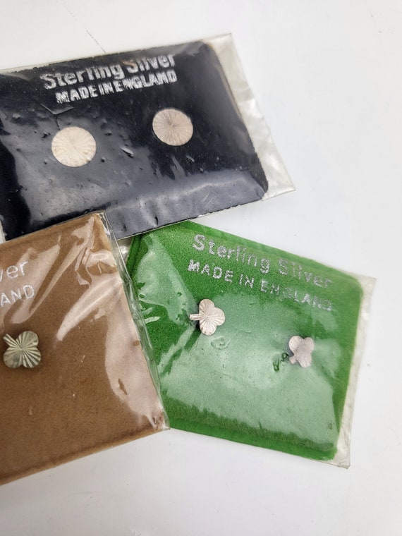 starling silver stud earings lot of 3 original pa… - image 6