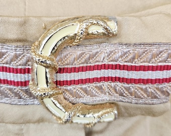 Pantalon jaune Roberto Cavalli avec ceinture à boucle (IT 42, UK 8-10)