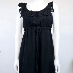 Authentic Dolce & Gabbana Black Silk Mini Dress Size 8 10 US 4 6