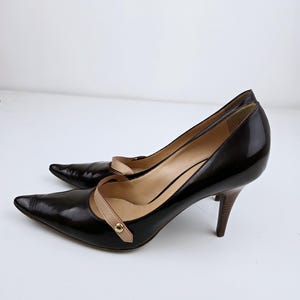 Sapatos Louis Vuitton autênticos em couro envernizado com padrão colorblock feminino tamanho UE 41 Reino Unido 8 EUA 10 vintage Y2K