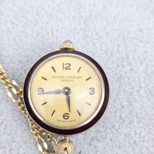 vintage Baume and Mercier necklace watch pendant mid century full working order