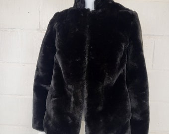 Authentic 1950s faux mink faux fur jacket uk 8 eu 36 US 4 mint condition