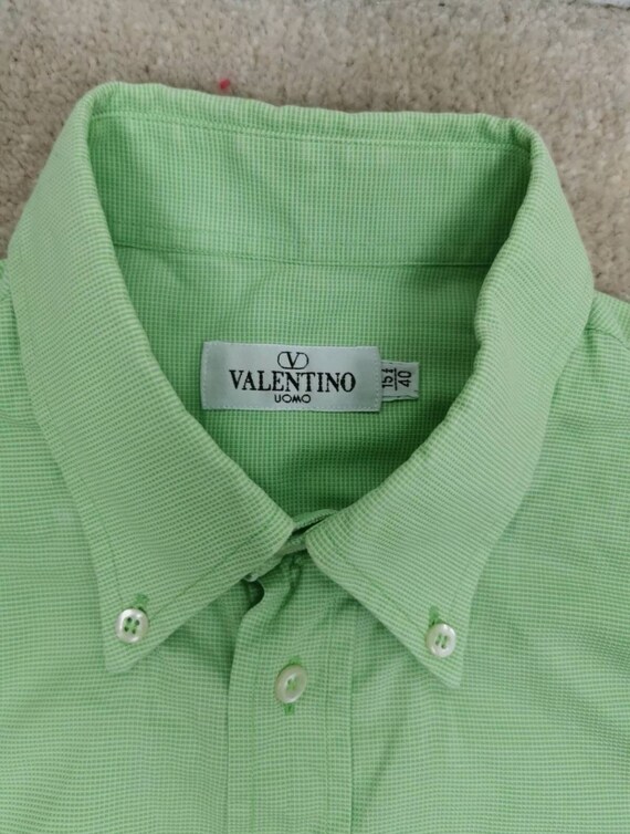 1990s 2000s Valentino Garavani Green mens shirt l… - image 4