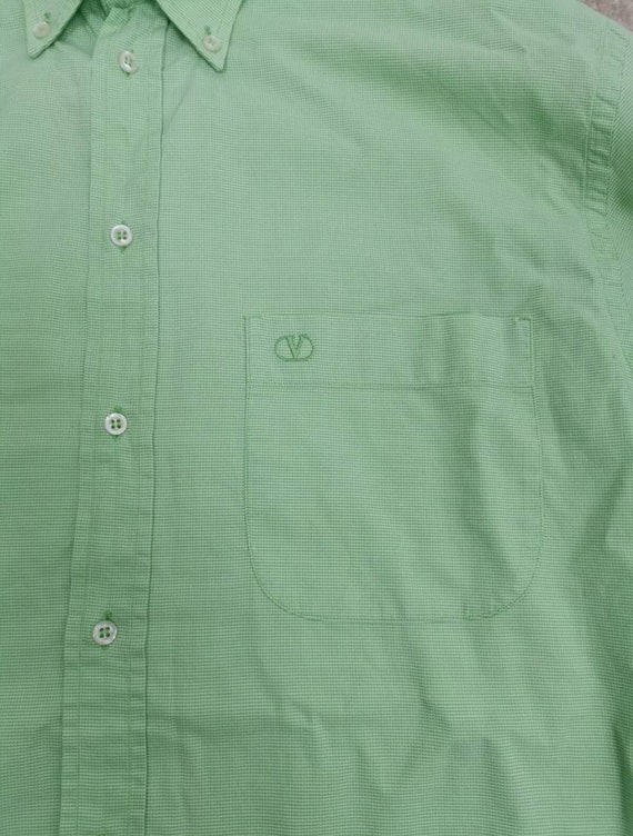 1990s 2000s Valentino Garavani Green mens shirt l… - image 5