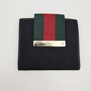 Authentic Gucci Sherry GG Canvas Leather Wallet