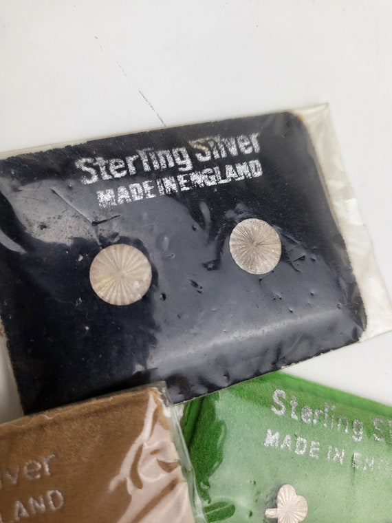 starling silver stud earings lot of 3 original pa… - image 5