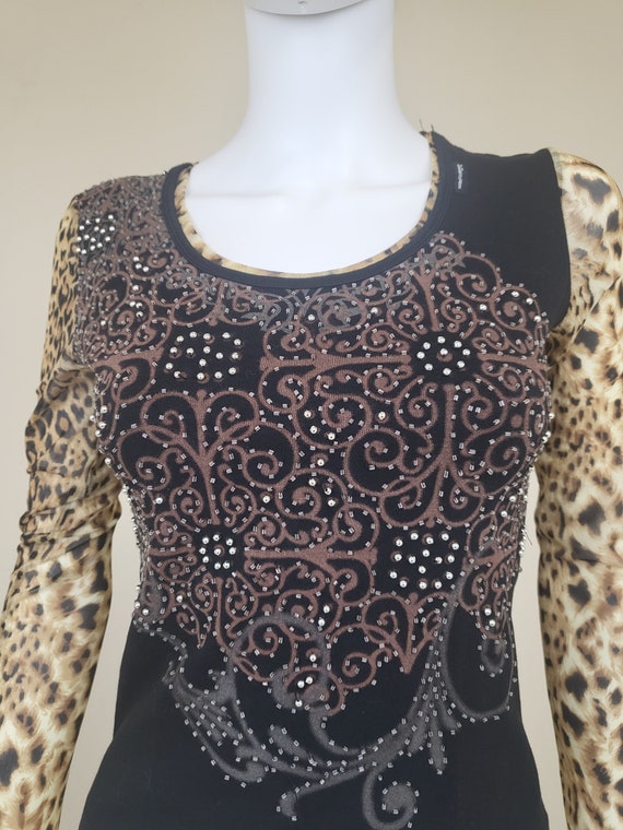 Authentic D&G Dolce Gabbana animal print and bead… - image 2