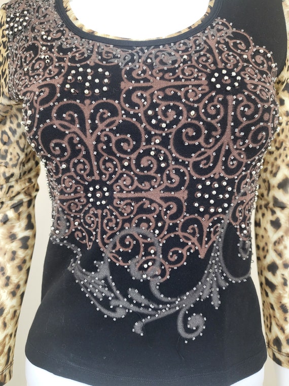 Authentic D&G Dolce Gabbana animal print and bead… - image 4