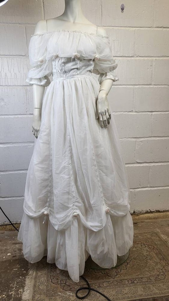 Authentic Ronald Joyce 1960s long bridal dress new