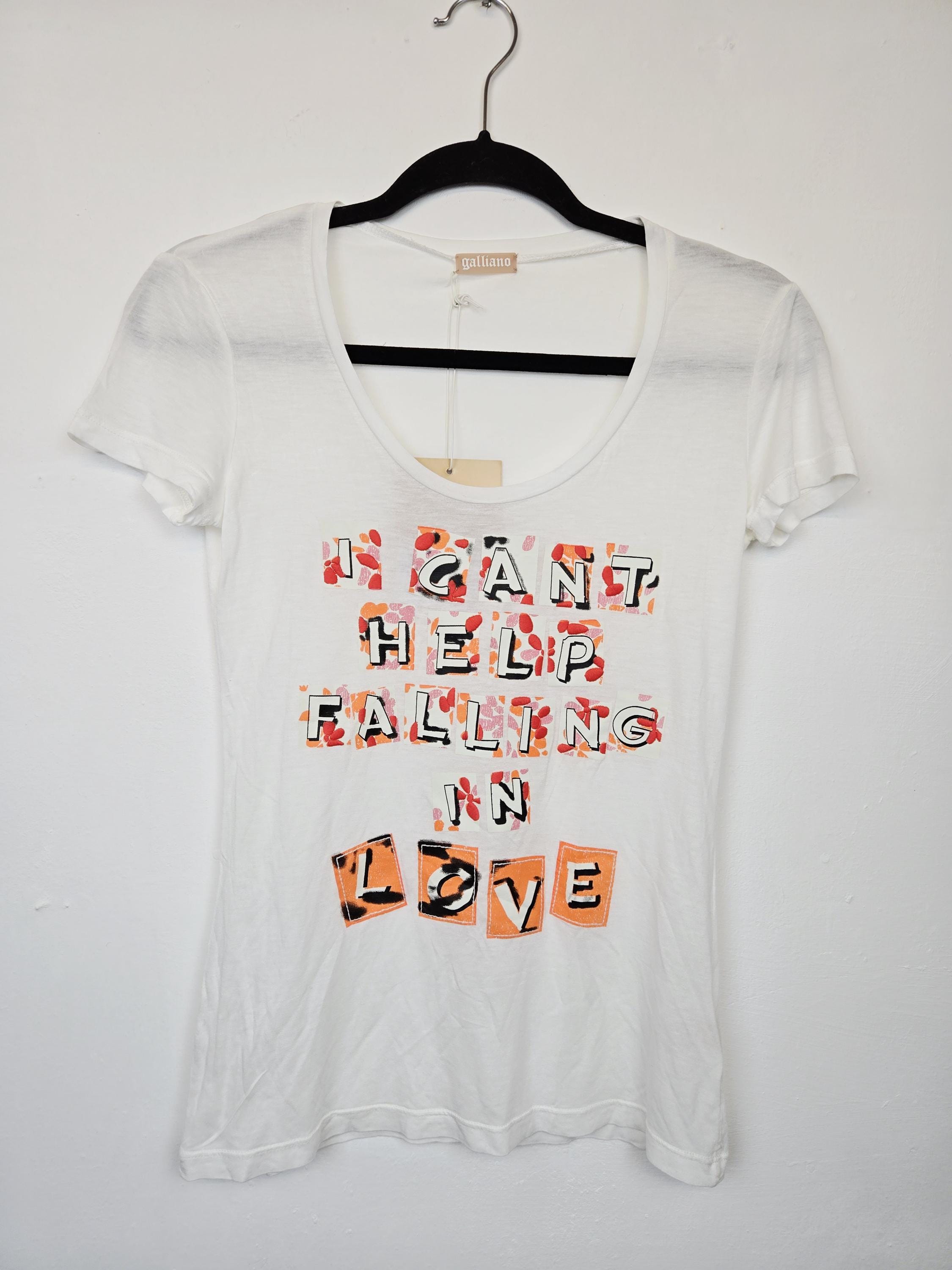 T-shirt John Galliano Col V Bleu - Taille XS - Neuf Avec étiquettes - Made In Italy