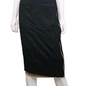 ヴィンテージ D&G ドルチェ＆ガッバーナ ブラック ベージュ ペンシルスカート IT 42 UK 10 US 6 2000年代