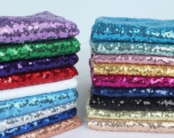 3mm Sequin Fabric 2W Stretch 130cm Wide by Meter Dresses backdrop jackets table covers purses headbands