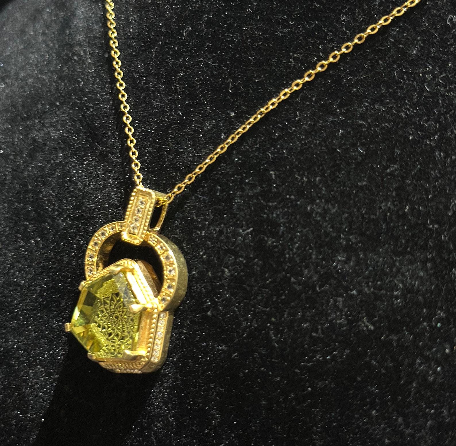 アールデコシトリンペンダントトップ