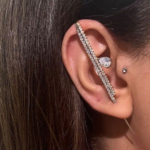Bar Ear Cuff Pin Earring Bar Ear Hook Earrings Hook Bar Ear cuff Unisex Earring Ear Needle Earrings Single Ear Earring Gift For Her