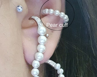 Pearl Conch Earring No Piercing Conch Hoop Ear Cuff Ear Clip Dainty Pearl Earring Minimalist Pearl Earring