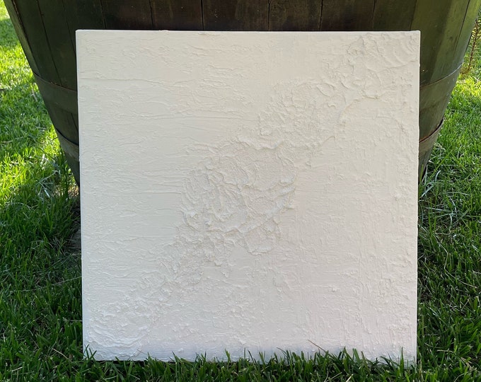 White 3D Abstract Handmade Painting