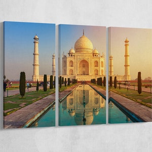 Taj Mahal Leather Print/Multi Panels Print/Multi Pieces Print/Extra Large Print/Better than Canvas!