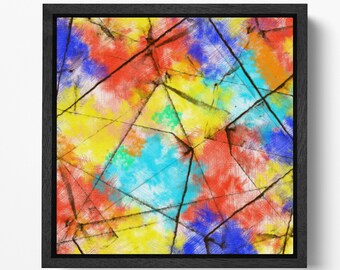 Abstract Color Art Leather Print/Wall Art/Wall Decor/Extra Large Print/Artwork/Multi Panel Print/Better than Canvas!