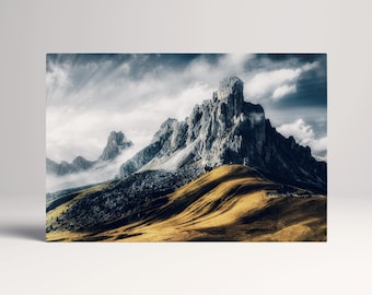 Passo Giau Dolomites Italy Mountain PETA Approved Eco Leather Multi Panel Wall Art