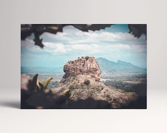 Sigiriya Lion Rock Sri Lanka PETA Approved Eco Leather Multi Panel Wall Art