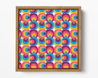 Retro Mod Pop Art Eco Leather Wall Art Frame
