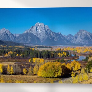 Grand Teton National Park Wyoming USA Canvas Eco Leather Print, Made in Italy!
