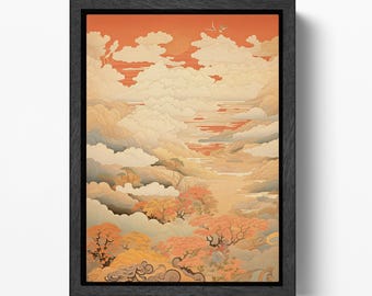 Floating Cloud Dreamscape Japan PETA Approved Faux Leather Wall Art