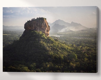 Sigiriya Lion Rock Fortress Sri Lanka Vegan Leather Wall Art
