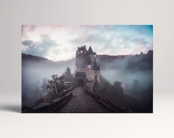 Burg Eltz Castle Germany Misty Fog PETA Approved Eco Leather Multi Panel Art
