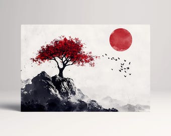 Solitude Under the Rising Sun Japan PETA Approved Faux Leather Wall Art