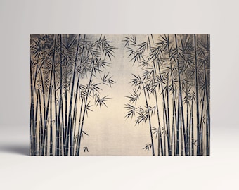 Japanese Bamboo Grove PETA Approved Faux Leather Canvas Wall Art
