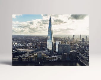 London Shard Skyline Cityscape PETA Approved Eco Leather Multi Panel Wall Art