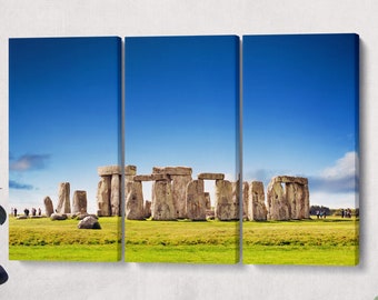 Stonehenge Print Eco Leather Framed Wall Art Multi Panel