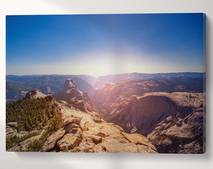 Yosemite National Park CA Canvas Eco Leather Print, Made in Italy!