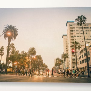 Santa Monica Ocean Ave Leather Print/Multi Panel Print/Extra Large Print/US cities Print/Better than Canvas!