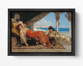 The Favorite Of The Emir By Benjamin Constant Canvas Reproduction Framed Eco Leather Print