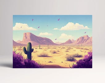 Southwest Desert Eco Leather Wall Art Frame