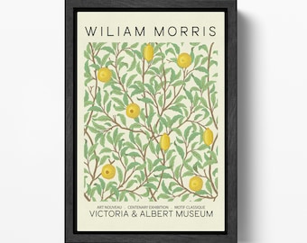 William Morris Lemon Tree Print: Art Nouveau Vegan Leather Canvas