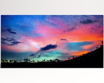 Pinas Ecuador Sunset Canvas Eco Leather Print