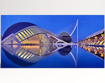 Valencia City Arts Sciences PETA Approved Eco Leather Canvas Single or Triptych Art