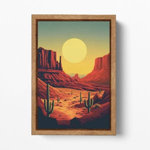 Paesaggio Deserto Sud Ovest Canvas Stampa su Tessuto Ecopelle Made in Italy