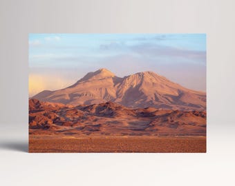 Atacama Desert PETA Approved Eco Leather Canvas, Chile Mountain Wall Art