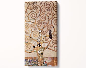 Klimt Tree of Life Art Nouveau PETA Approved Eco Leather Wall Art