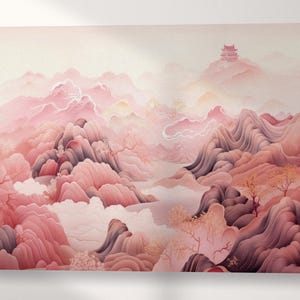 Sussurri delle Montagne Rosa Canvas Stampa su Tessuto Ecopelle, Made in Italy!