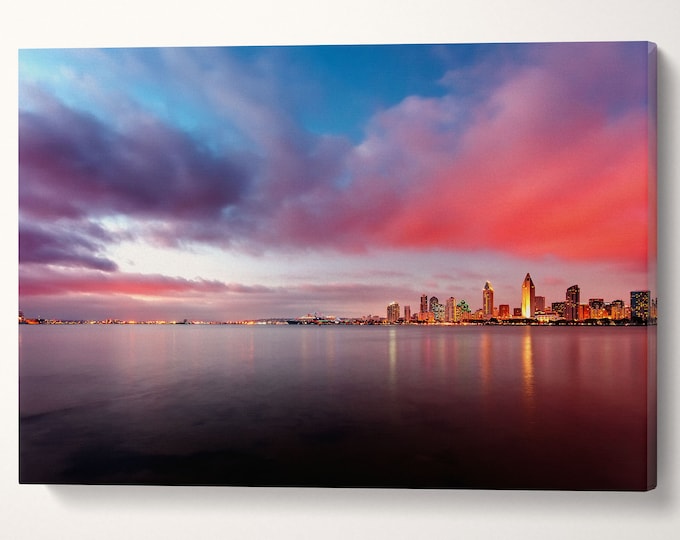 San Diego Wall Art Canvas Leather Print