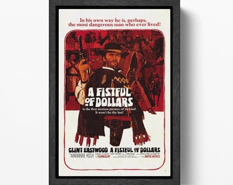 A Fistful of Dollars Sergio Leone PETA Approved Eco Leather Framed Wall Art